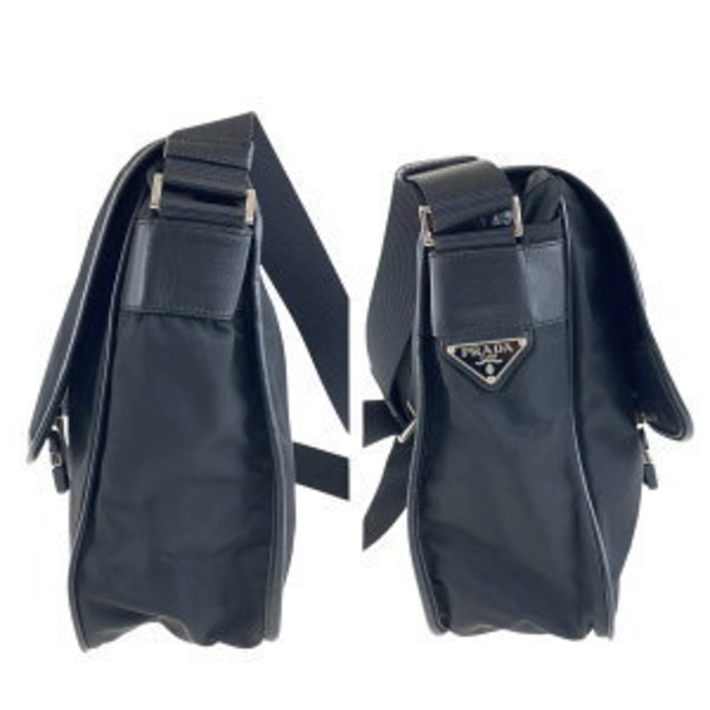 Prada Triangular Bag Pouch Nylon Black Tessuto Sh… - image 7